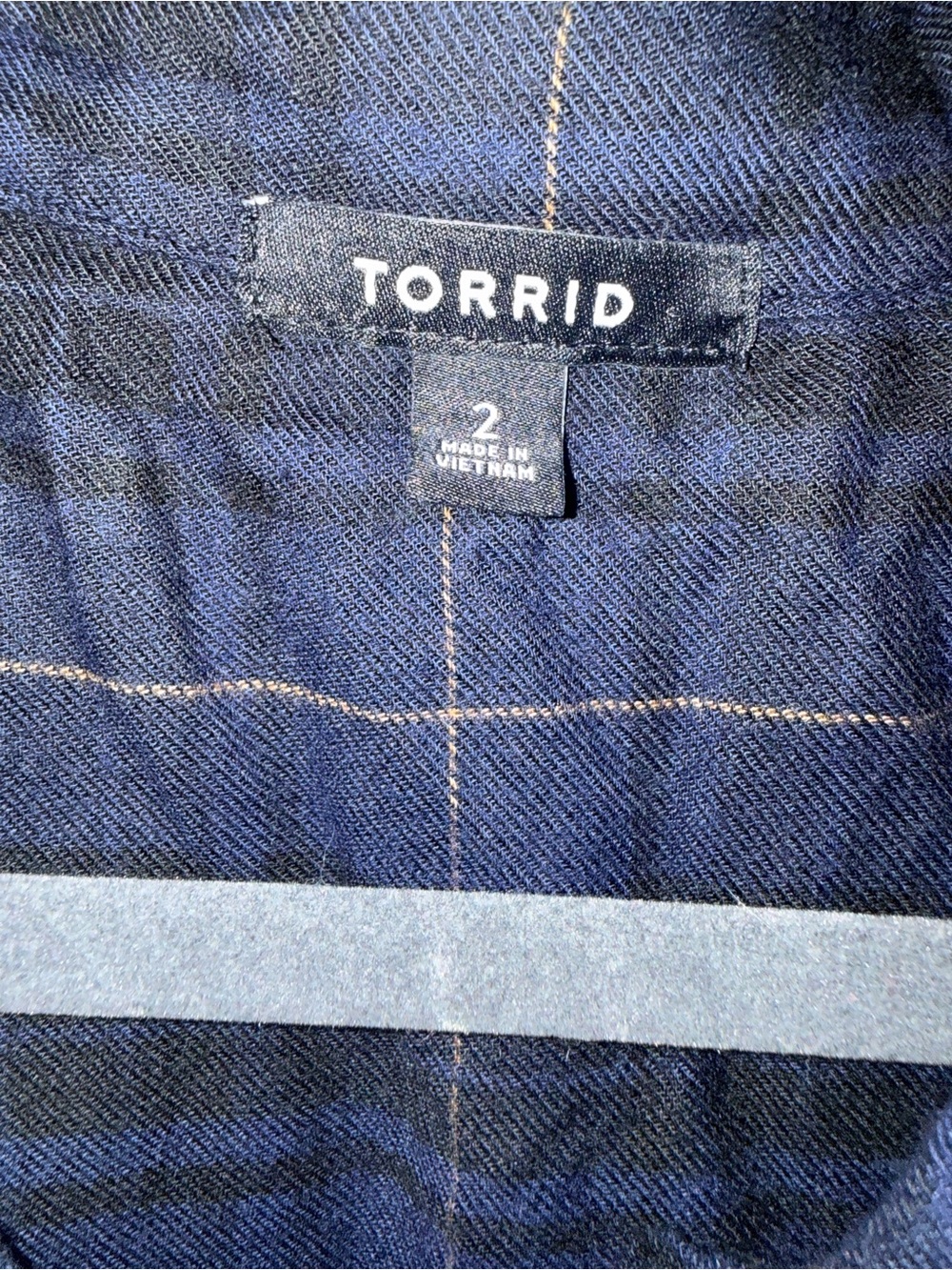 EUC Torrid Soft Plaid Kimono Shirt – Oversized Flannel Tunic – Blue/Black - Picture 2 of 5